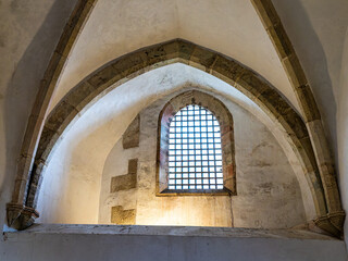 Fototapeta premium Ornate interior of the Convent of Christ in the Castle of Tomar in Portugal. Built by the Knights Templar