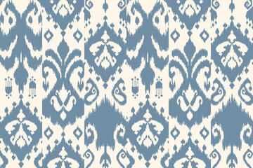 kat seamless pattern, geometric design, motif ethnic handmade, Ikat ethnic tribal, boho colors seamless wallpaper. Ethnic Ikat abstract background art.Illustration for greeting cards, printing