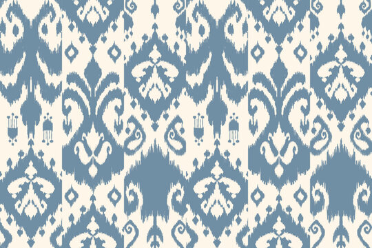 kat seamless pattern, geometric design, motif ethnic handmade, Ikat ethnic tribal, boho colors seamless wallpaper. Ethnic Ikat abstract background art.Illustration for greeting cards, printing