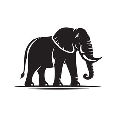 Obraz premium Elephant logo icon silhouette.animal,wild,icon,