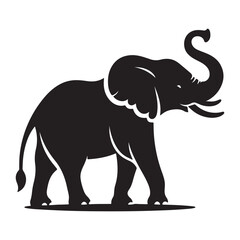Obraz premium Elephant logo icon silhouette.animal,wild,icon,