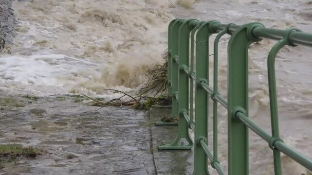 the river overflowed its banks during the deluge