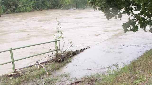 the river overflowed its banks during 1