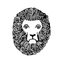 Black lion icon