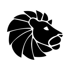 Black lion icon