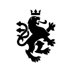 Black lion icon