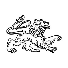 Black lion icon