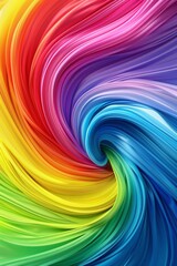 Fototapeta premium A colorful swirl of rainbow colors. The colors are vibrant and bold, creating a sense of energy and excitement. The image is dynamic and eye-catching