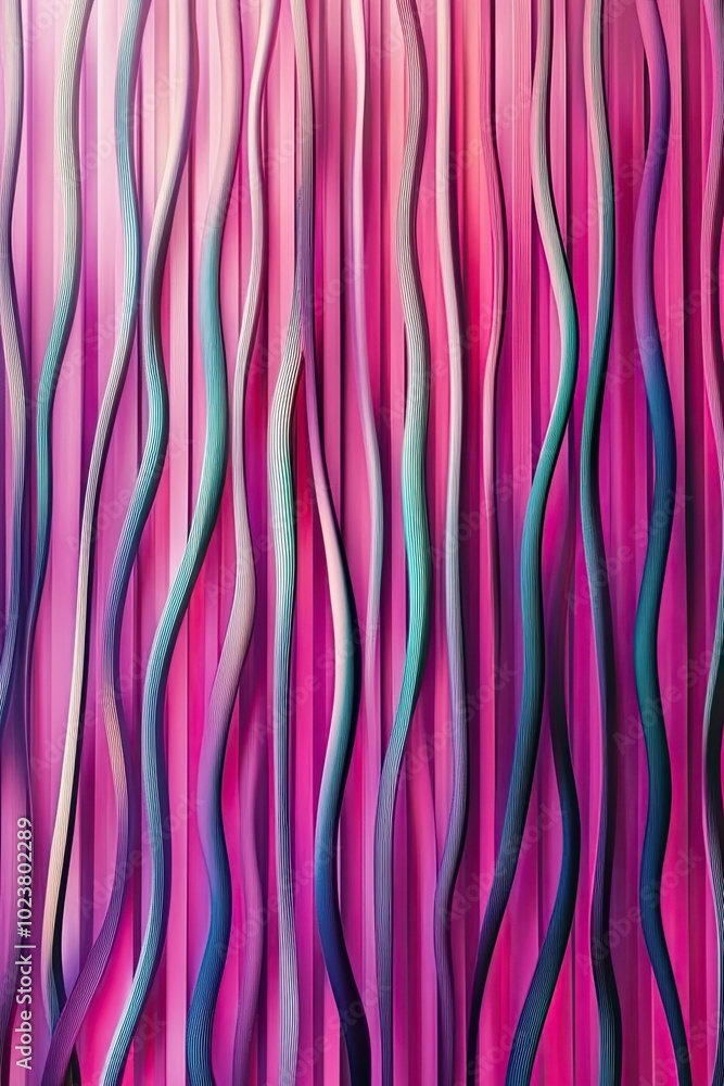 Aufkleber colorful abstract iridescent gradient background with flowing wave patterns and vibrant hues