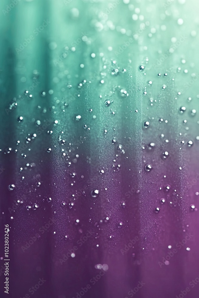 Poster Captivating Iridescent Liquid Gradient Background With Droplets Creating a Soothing Visual Texture
