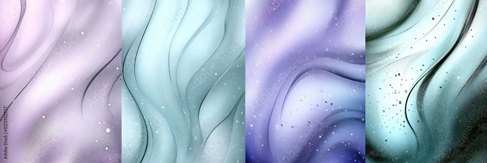 Poster vibrant iridescent liquid gradient backgrounds featuring soft flowing colors and textures
