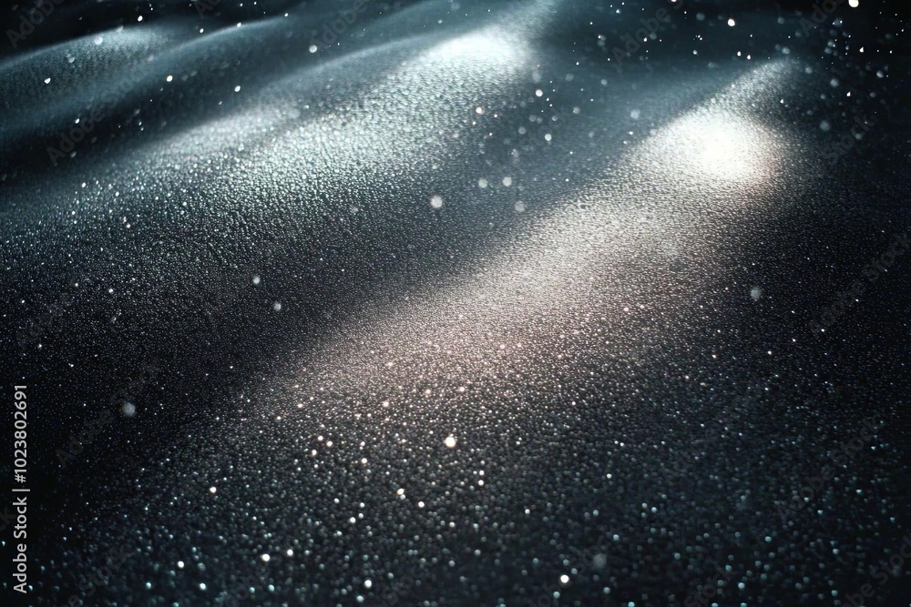 Aufkleber light spots glimmer on a dark surface, creating a serene and mystical atmosphere