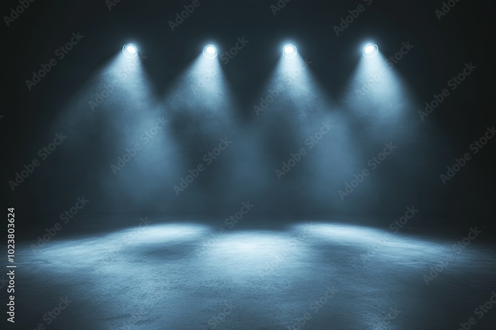 Poster various light spots cast on a dark background create an atmospheric and moody ambiance