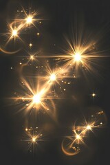 Naklejka premium Dazzling Light Spots Illuminating a Dark Background in a Mesmerizing Celestial Display