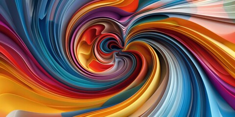 Vibrant Abstract Swirl of Colorful Waves and Patterns