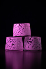 Colored cubes bright pink