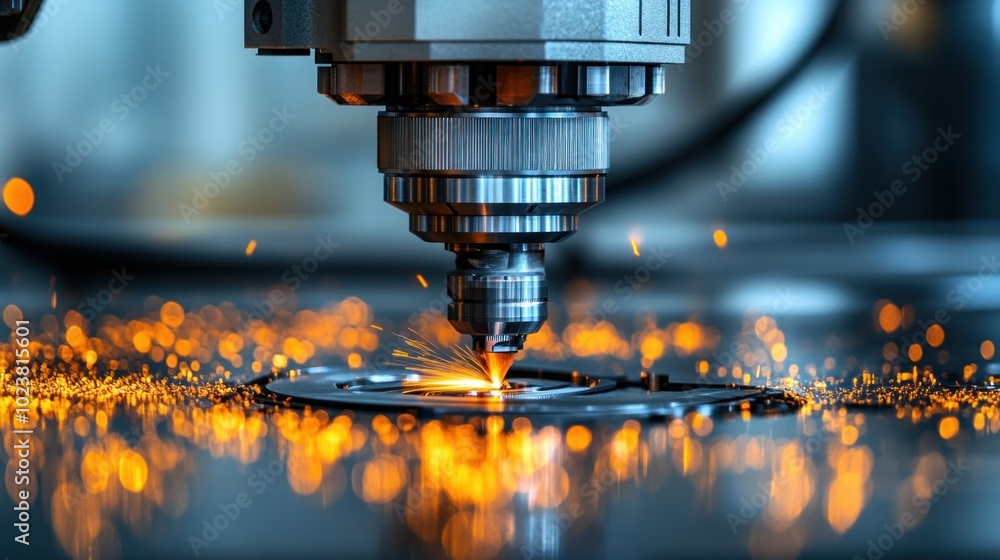Poster operator programming a cnc milling machine, showcasing the blend of traditional machining skills and