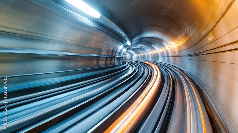 Poster speeding through a motion blur tunnel