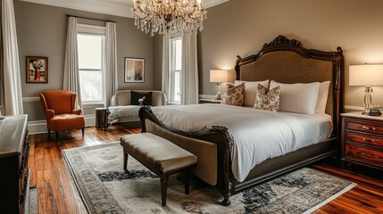Elegant and Cozy Hotel Bedroom Interior Design