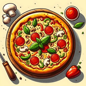 pizza on a plate