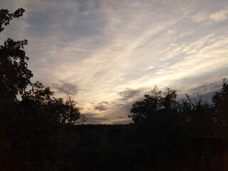 sunset in the clouds