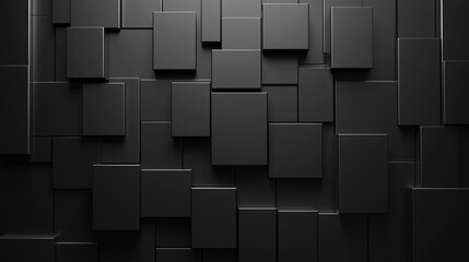 Abstract Black Geometric Pattern   3D Wall Panels Design