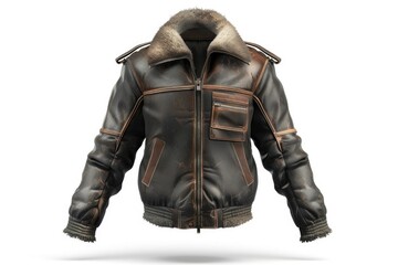 Fototapeta premium Jacket 3D illustration isolated on a white background.