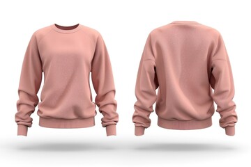 Womens peach color sweatshirt with long sleeves