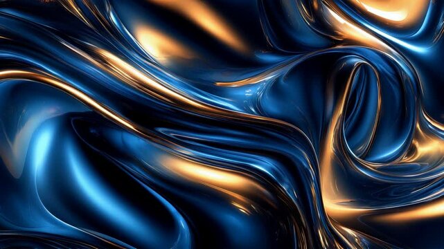 
This captivating abstract image features swirling blue and gold liquid metals that create a luxurious and hypnotic surface. Ideal for showcasing elegance and opulence in design.
