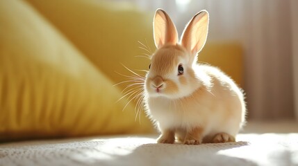 Obraz premium ソファーに座っているウサギ