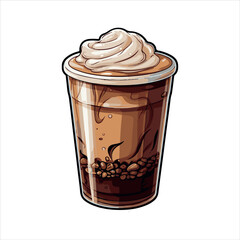 cup of coffee with beans,coffee, cup, drink, cafe, espresso, cappuccino, breakfast, beverage, white, hot, caffeine, brown, latte, isolated, saucer, food, morning, black, mug, milk, aroma, closeup, cup