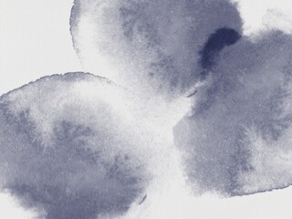 Blue white light watercolor abstract texture cloud-like shapes paper high-quality texture background pastel dark purple  acrylic alcohol ink card template minimalistic