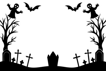 halloween background with witch