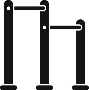 Simple vector icon of a piece of outdoor gym equipment for fitness training