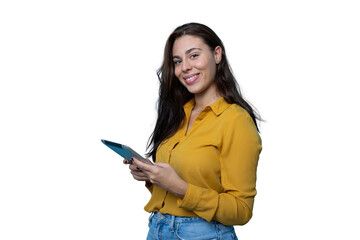 Portrait of a young businesswoman using a tablet