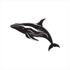 black whale,fish, dolphin, shark, animal, sea, vector, ocean, blue, cartoon, illustration, white, isolated, water, mammal, marine, fin, underwater, silhouette, nature, art, swimming, wildlife, black, 