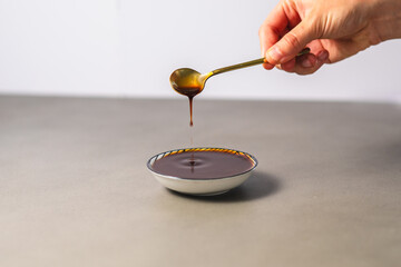 Sesame Soy Dressing Dripping Down