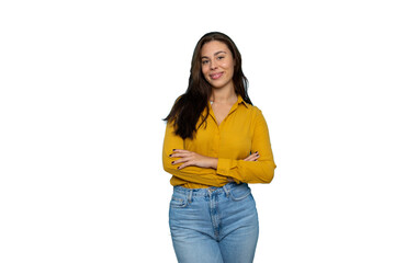 Portrait of a young businesswoman in a professional outfit