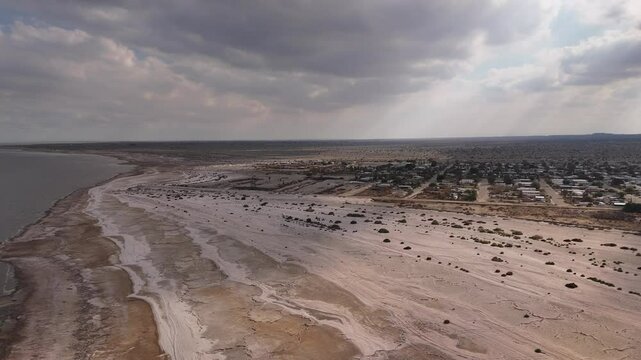 Aerial View of Clouds over Salton Sea, Coachella Valley, California