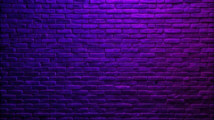 A close-up of a neon purple brick wall illuminated by light, showcasing its textured pattern for an industrial design aesthetic.
