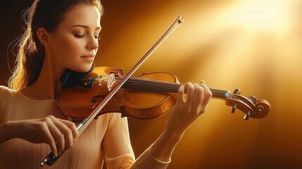 Fototapeta premium Senior musician playing violin