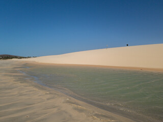 sand dunes in national park of Jericoacoara, Ceara, Brazil.