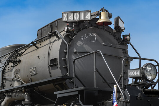 Rochelle, IL - 9/8/24: Top of Big Boy locomotive in static display