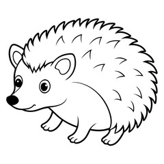 European Hedgehog Vector Illustration on White Background  Adorable and Detailed Design