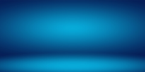 Blue empty space. Blurred 3D background. Abstract blue background. Vector