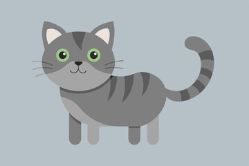 Funny Cat in Front View. cat vector .Cats in Halloween costumes.