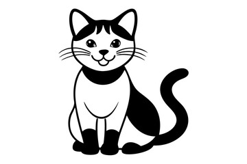 Funny Cat in Front View. cat vector .Cats in Halloween costumes.