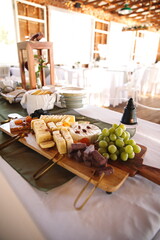 A snack table at a wedding in Ontario, Canada.