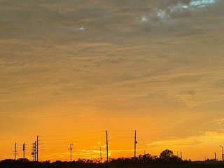 sunset over the city
