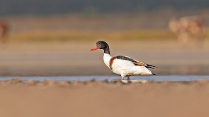 Common Shelduck (Tadorna tadorna) is a duck species found in Asia, Europe, America and Africa. It is common in Turkey.
